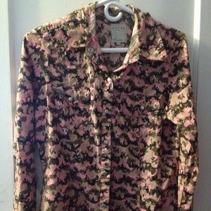 Roper Pink/Silver Camo Shirt